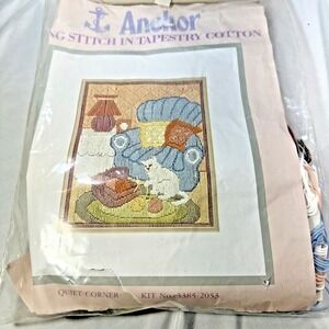 VTG Anchor Quiet Corner Long Stitch In Tapestry Cotton Kit # 3385-2053